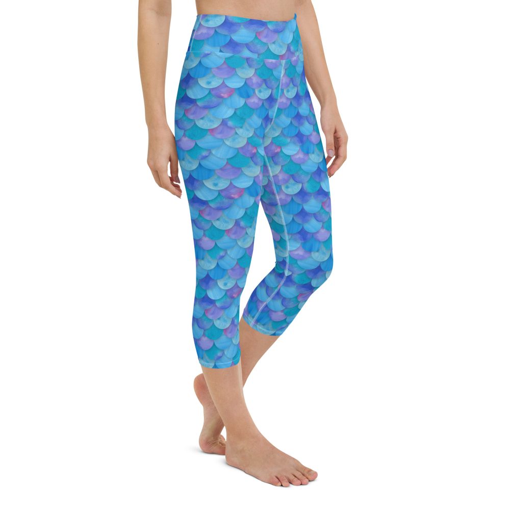 Sea Monster Mermaid Halloween Cosplay Costume Yoga Capri Leggings - Image 5