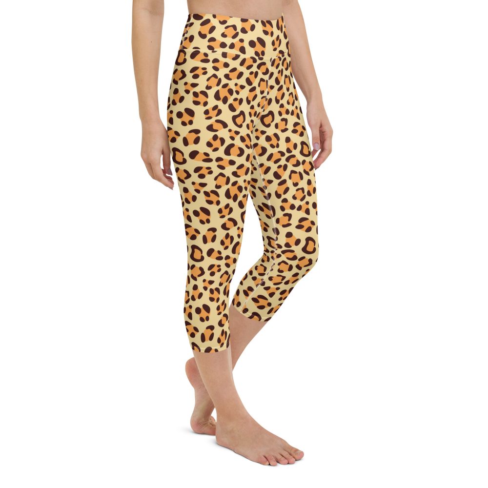 Leopard Jaguar Halloween Cosplay Costume Yoga Capri Leggings - Image 5