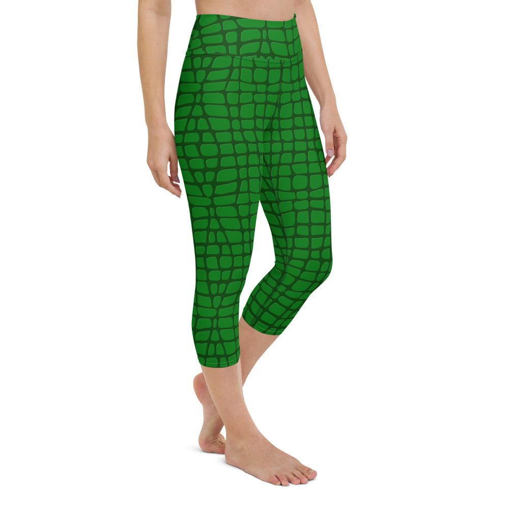 Alligator - Crocodile Halloween Cosplay Costume Yoga Capri Leggings - Image 5