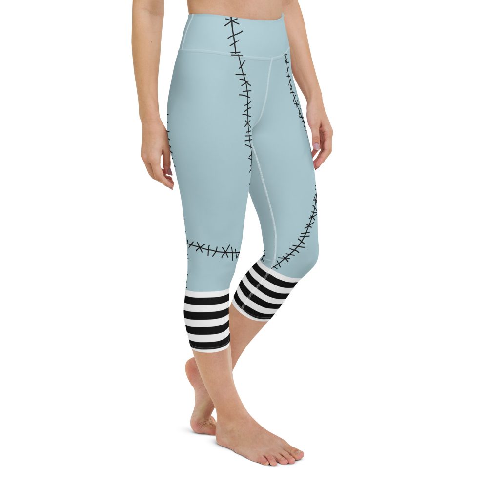 Sally Ragdoll Costume Halloween Cosplay Yoga Capri Leggings - Image 5