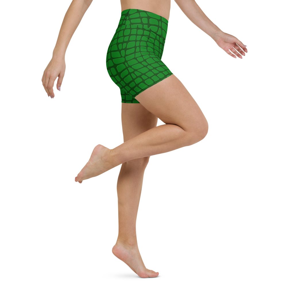 Alligator - Crocodile Halloween Cosplay Costume Yoga Shorts - Image 4