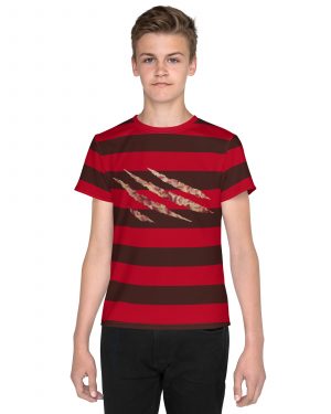 Freddy Nightmare Serial Killer Cosplay Costume Youth T-shirt