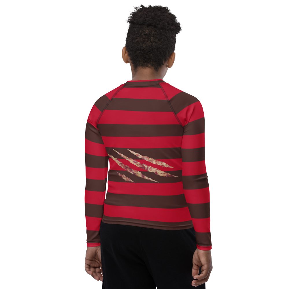 Freddy Nightmare Serial Killer Cosplay Costume Youth Rash Guard - Image 2