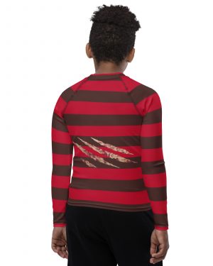 Freddy Nightmare Serial Killer Cosplay Costume Youth Rash Guard