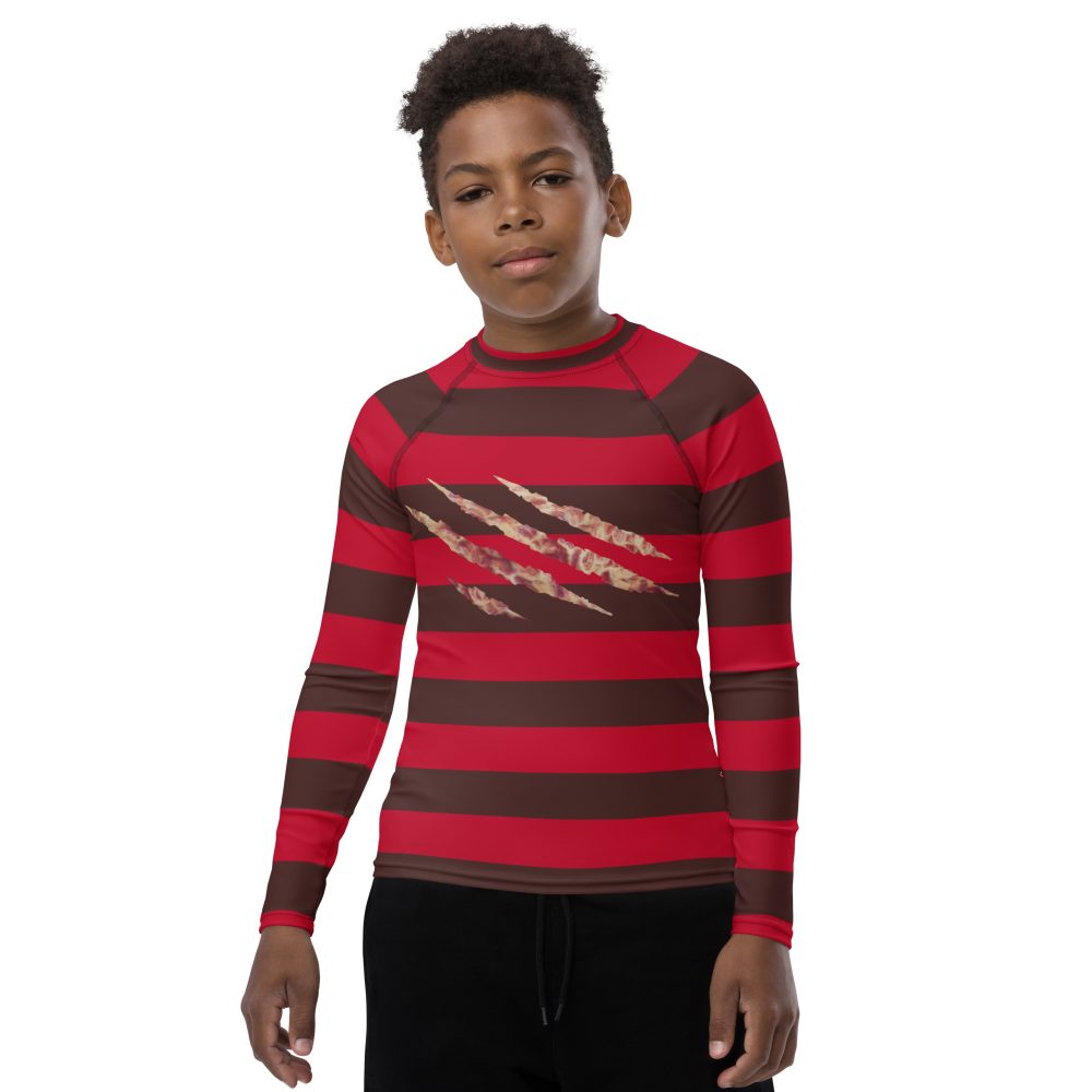 Freddy Nightmare Serial Killer Cosplay Costume Youth Rash Guard