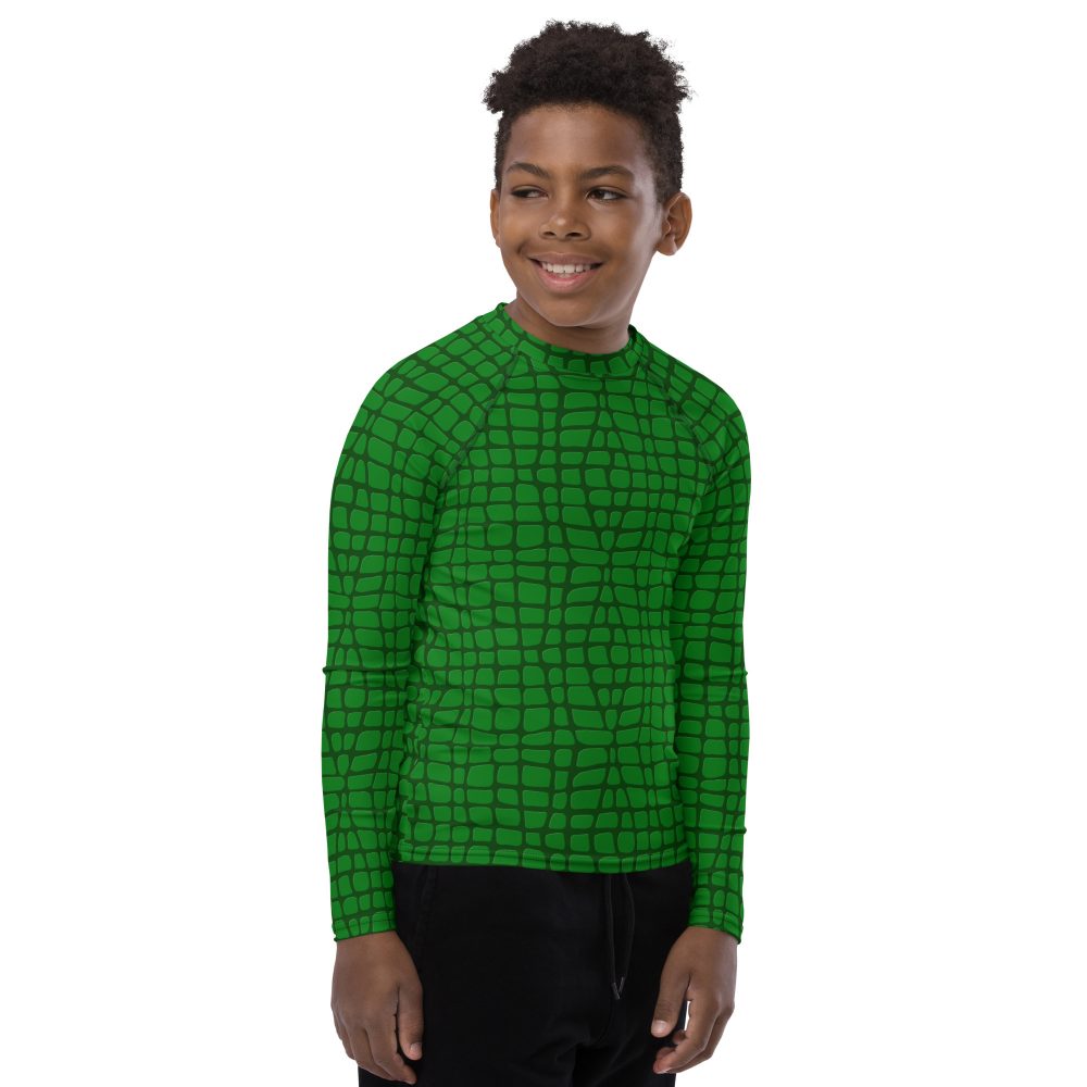 Alligator - Crocodile Halloween Cosplay Costume Youth Rash Guard - Image 4