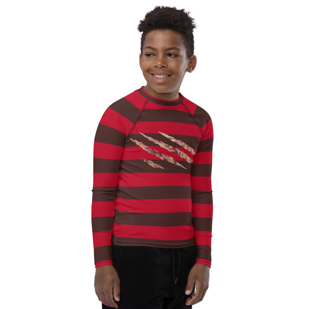 Freddy Nightmare Serial Killer Cosplay Costume Youth Rash Guard - Image 4