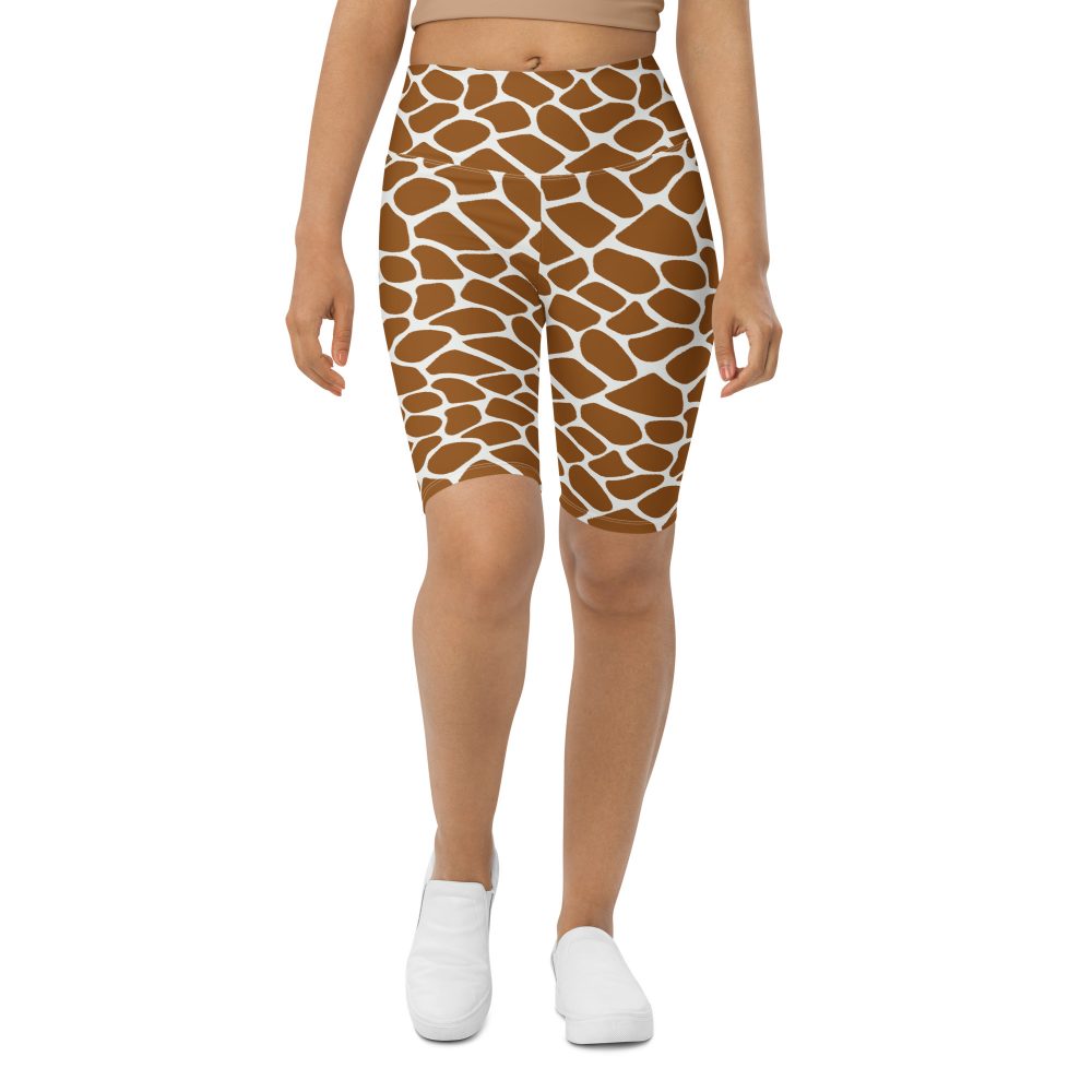 Giraffe Costume Animal Print Safari Halloween Cosplay Bike Shorts