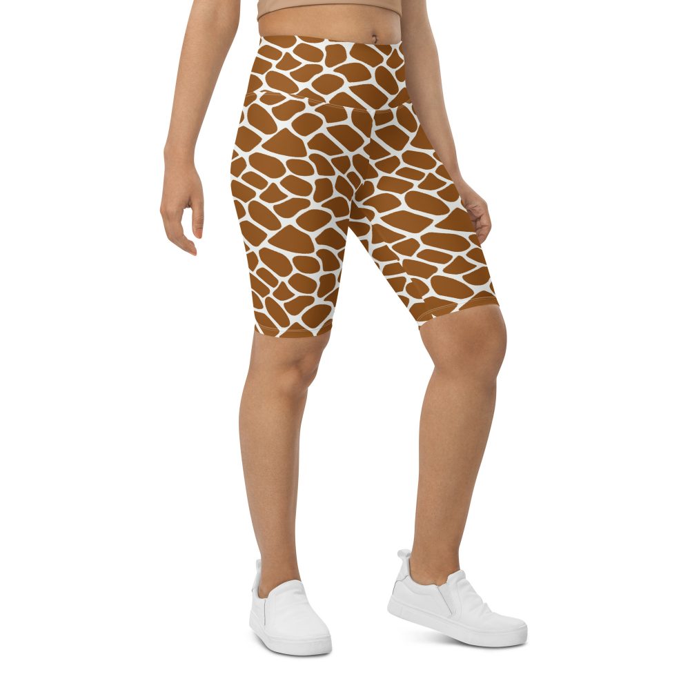 Giraffe Costume Animal Print Safari Halloween Cosplay Bike Shorts - Image 3