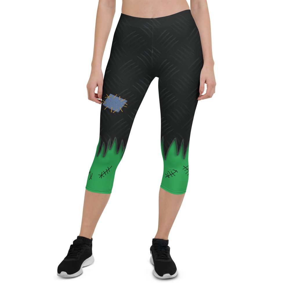 Frankenstein Halloween Cosplay Costume Capri Leggings