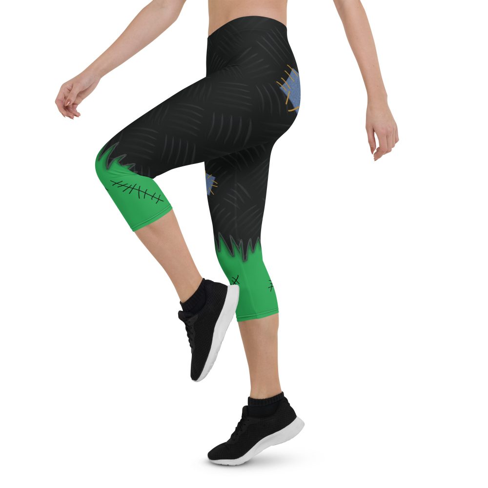 Frankenstein Halloween Cosplay Costume Capri Leggings - Image 3