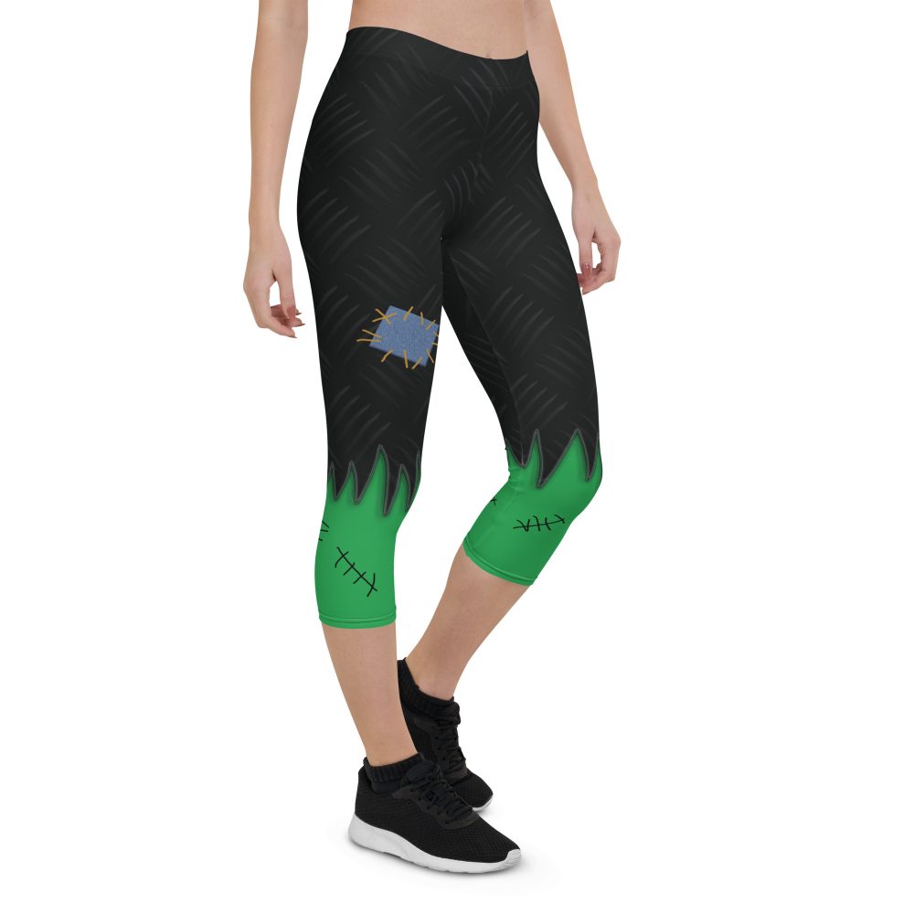 Frankenstein Halloween Cosplay Costume Capri Leggings - Image 6