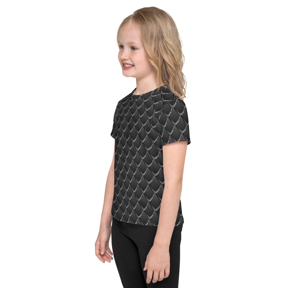 Dragon Cosplay Costume Black Scales Kids T-shirt - Image 4