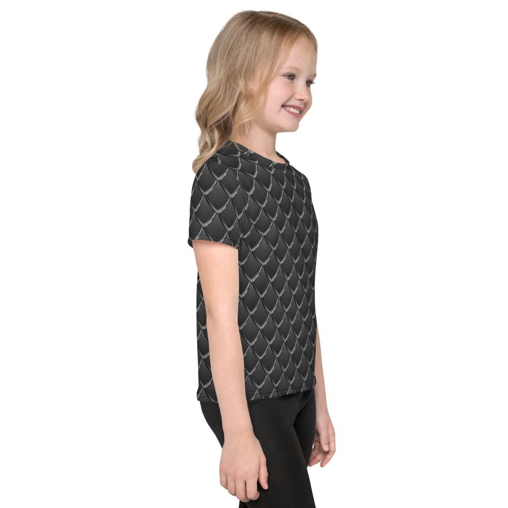 Dragon Cosplay Costume Black Scales Kids T-shirt - Image 3