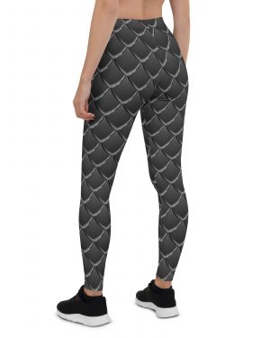 Dragon Cosplay Costume Black Scales Leggings