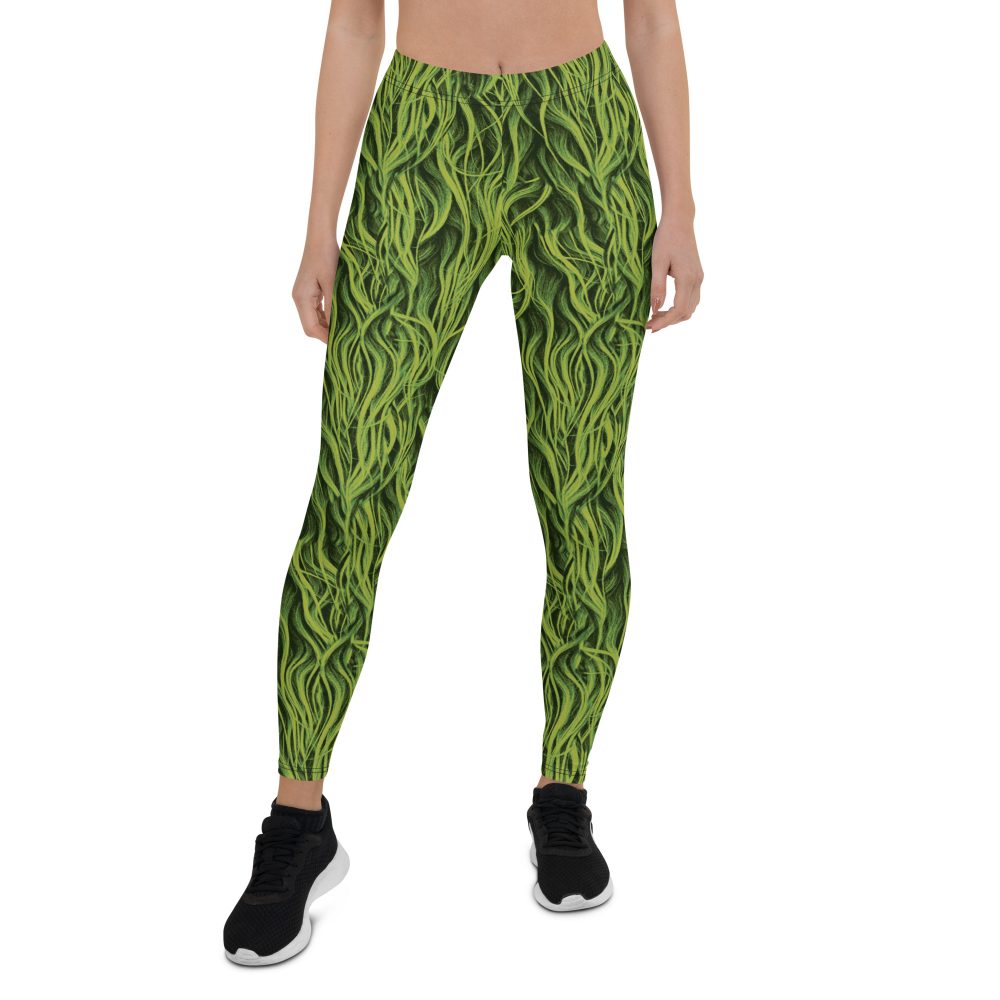 Green Fur Cosplay Costume Printed Leggings