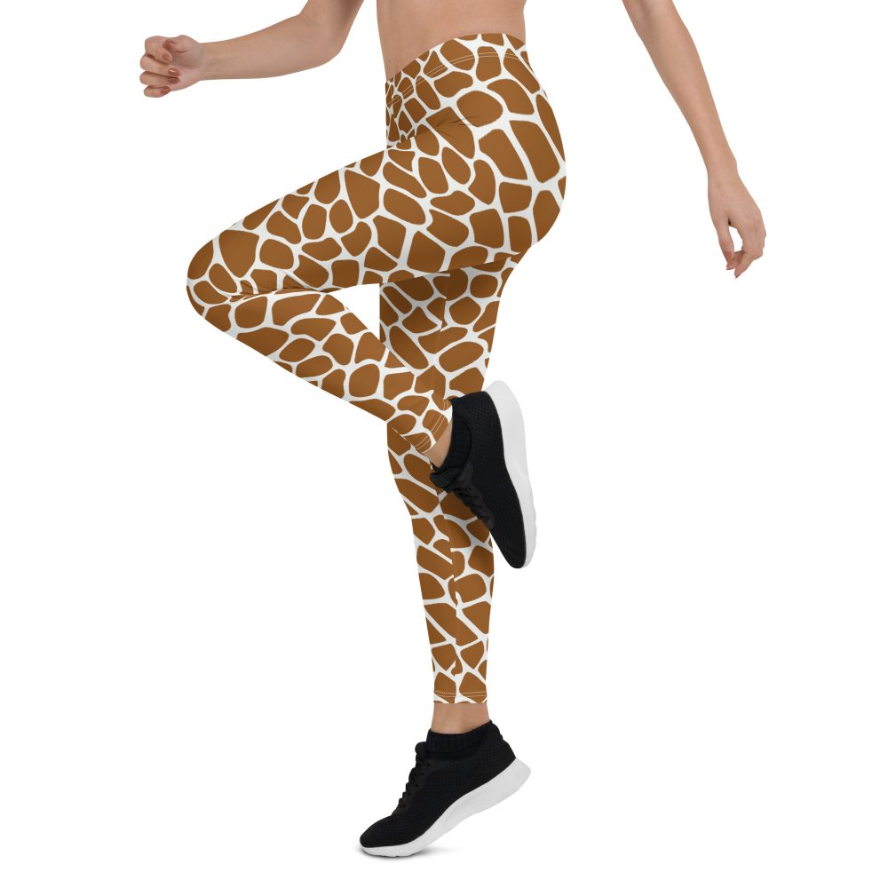 Giraffe Costume Animal Print Safari Halloween Cosplay Leggings - Image 4