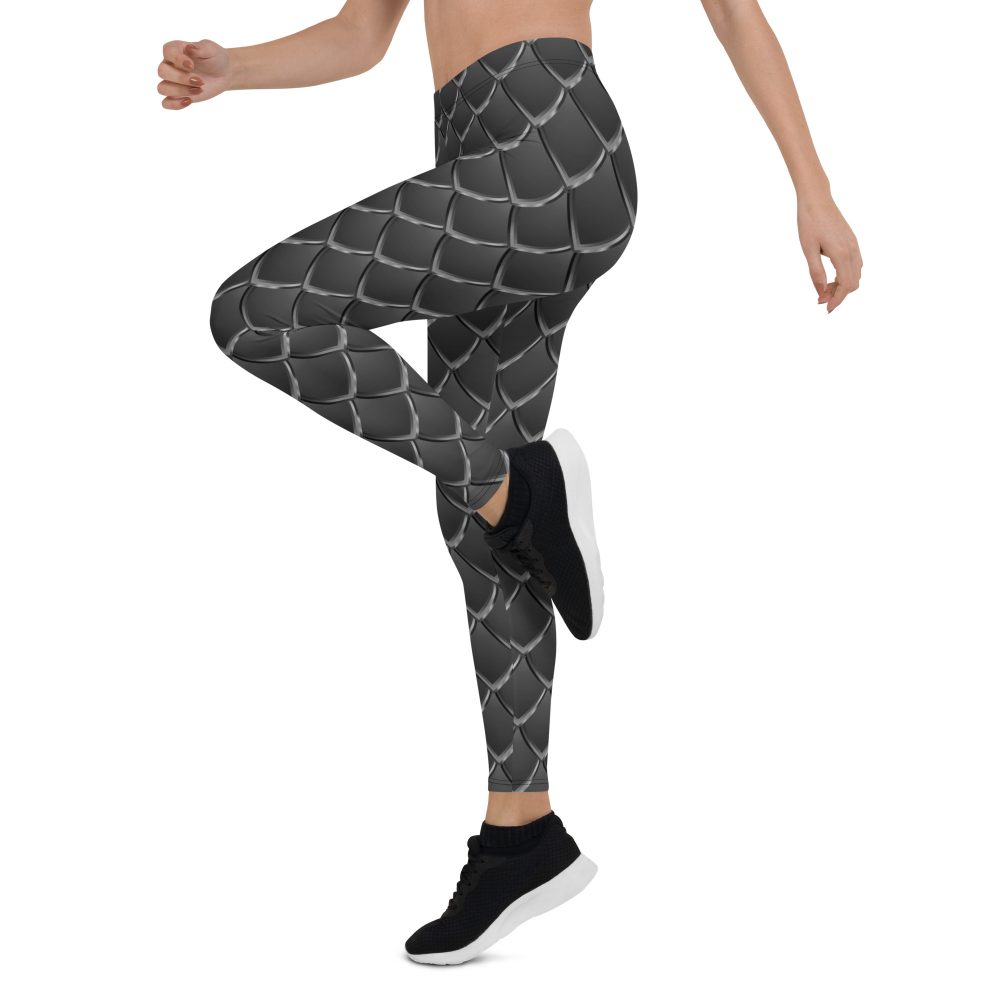 Dragon Cosplay Costume Black Scales Leggings - Image 4