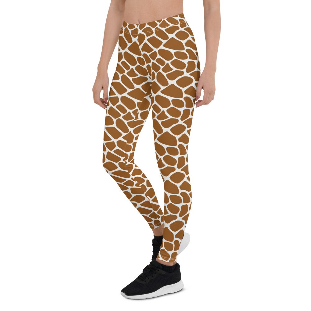 Giraffe Costume Animal Print Safari Halloween Cosplay Leggings - Image 3