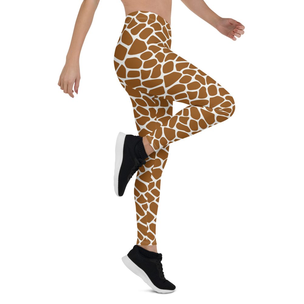 Giraffe Costume Animal Print Safari Halloween Cosplay Leggings - Image 6