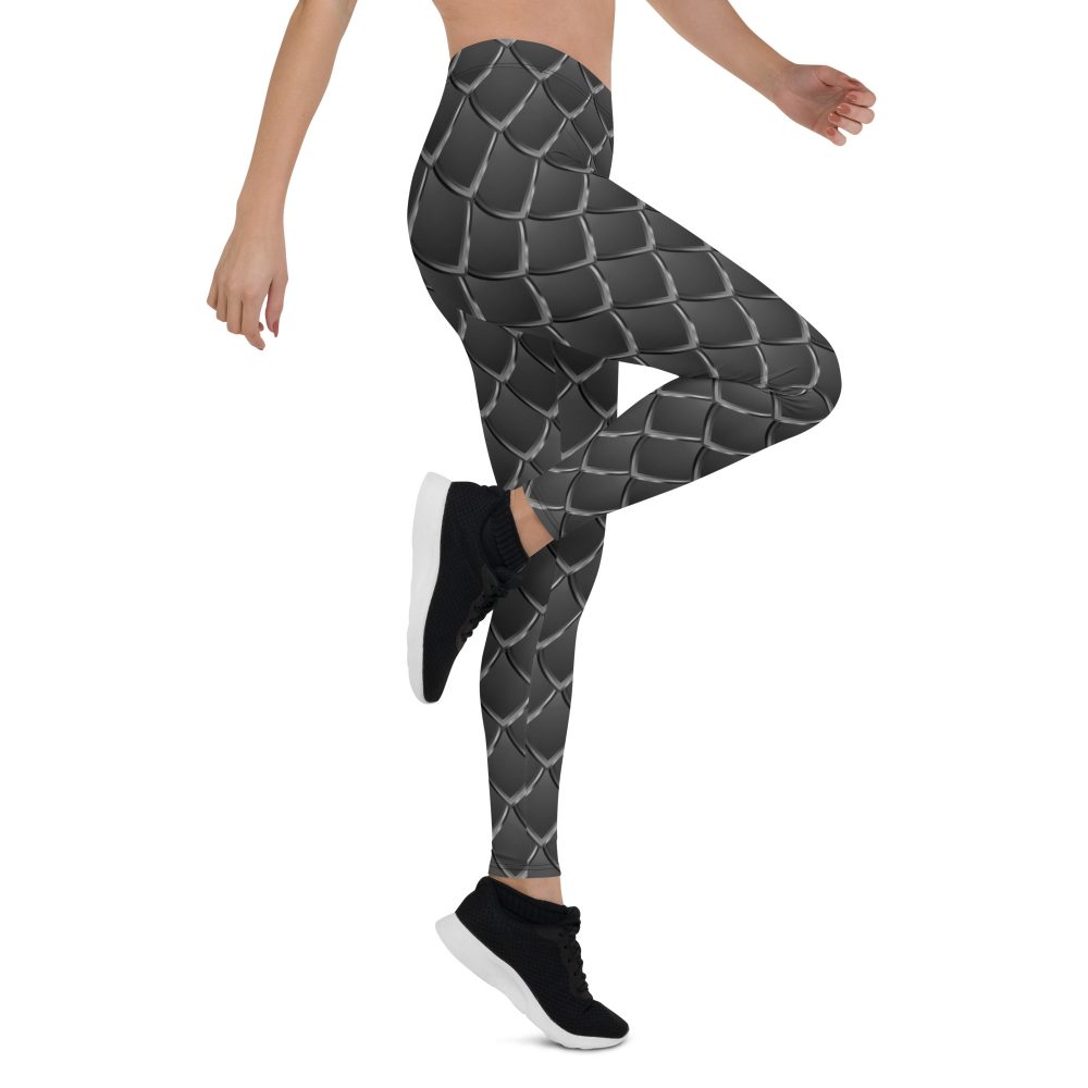 Dragon Cosplay Costume Black Scales Leggings - Image 6