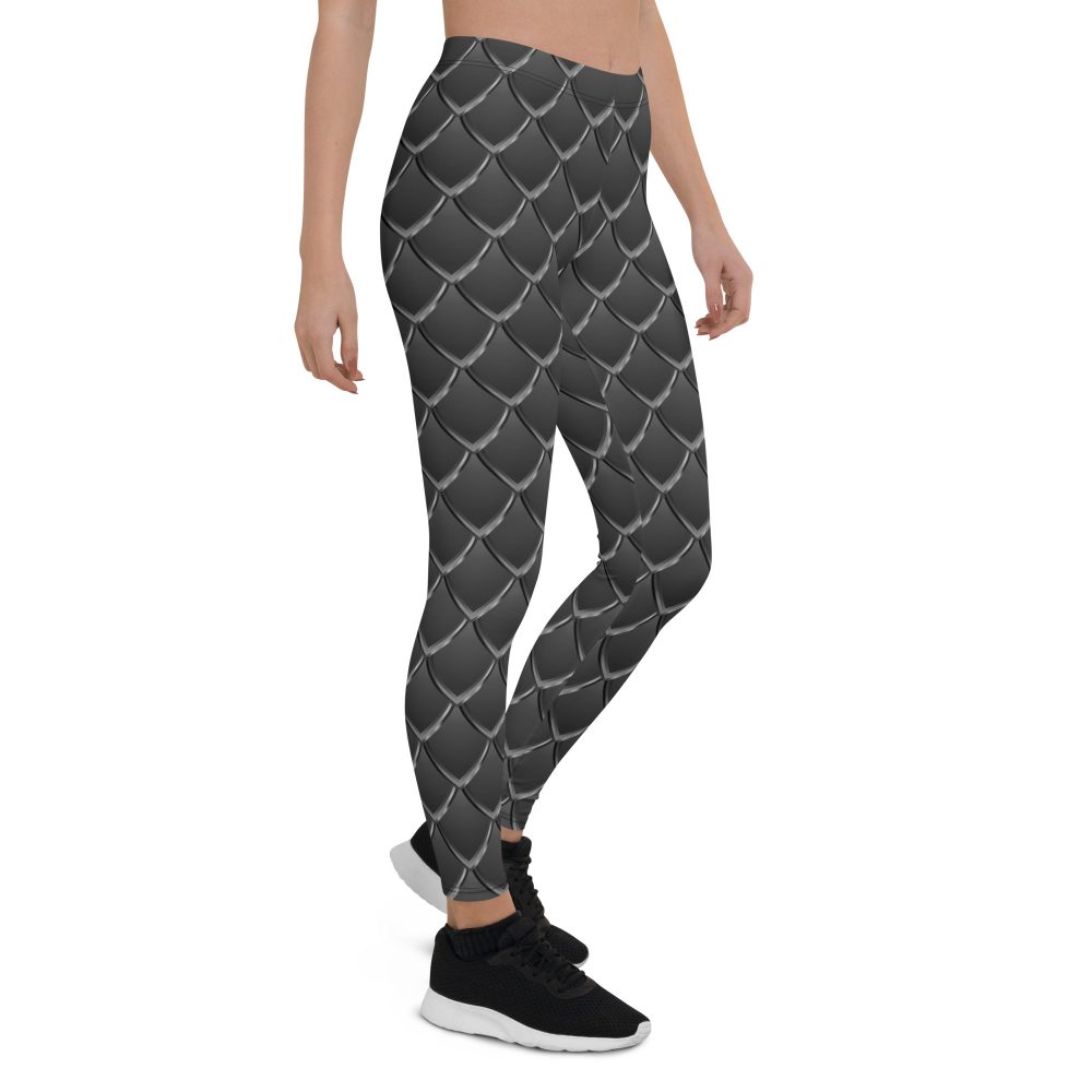 Dragon Cosplay Costume Black Scales Leggings - Image 5