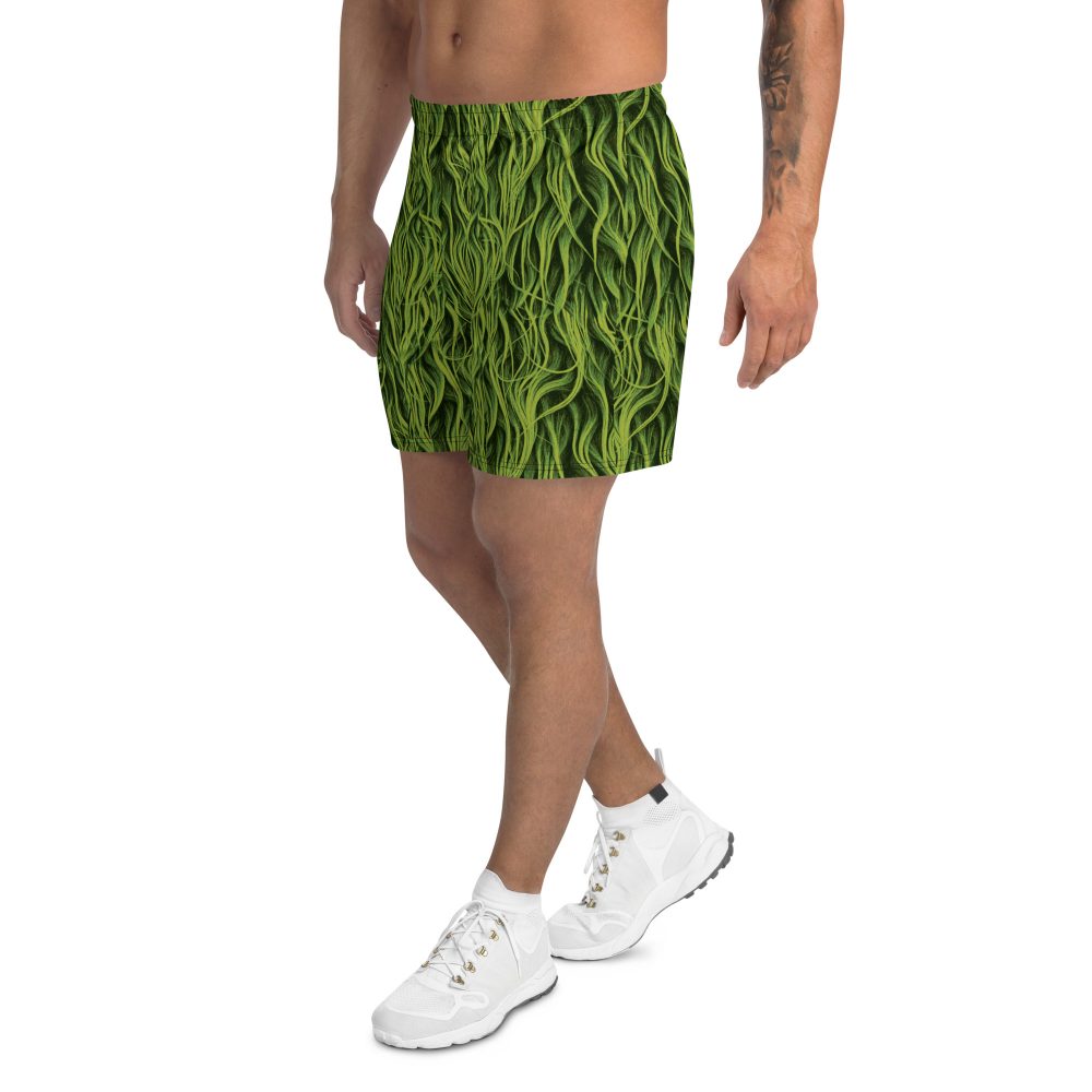 Green Fur Cosplay Costume Men's Athletic Shorts - Image 3