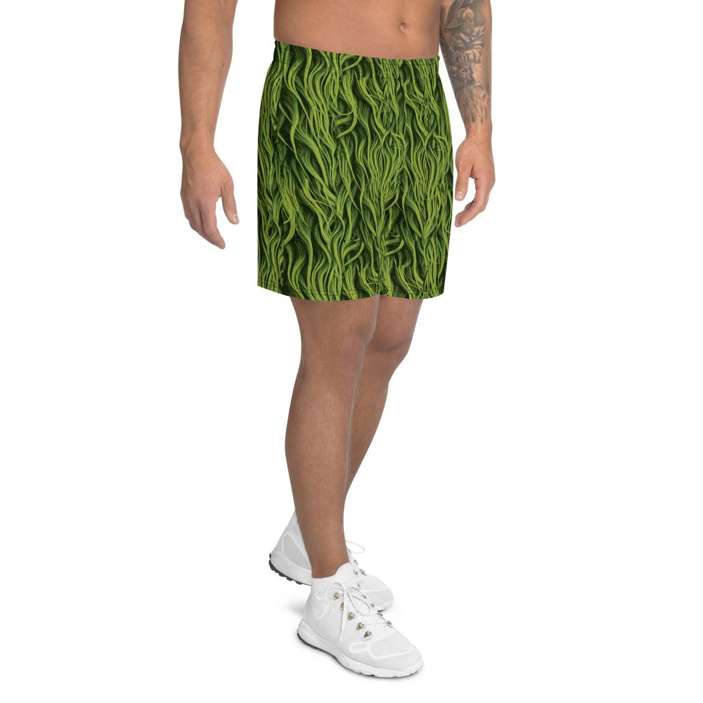 Green Fur Cosplay Costume Men's Athletic Shorts - Image 2