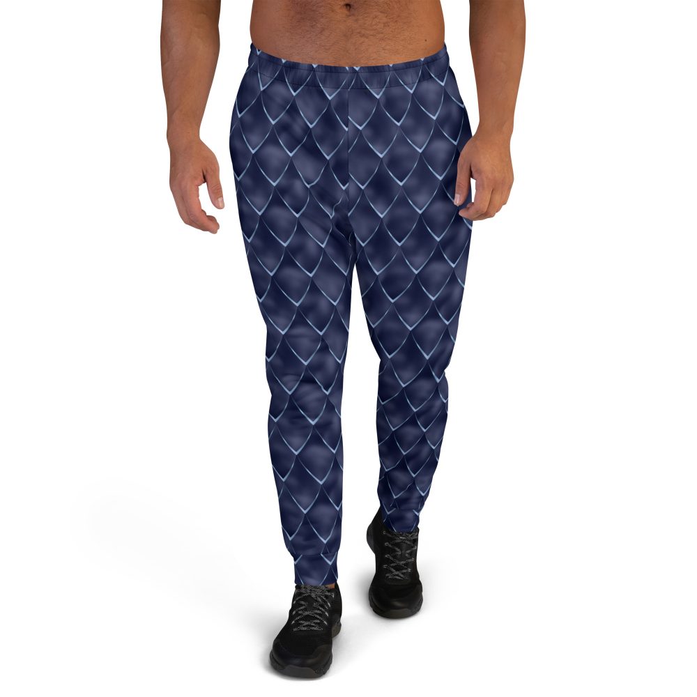 Dragon Cosplay Costume Navy Blue Scales Men's Joggers