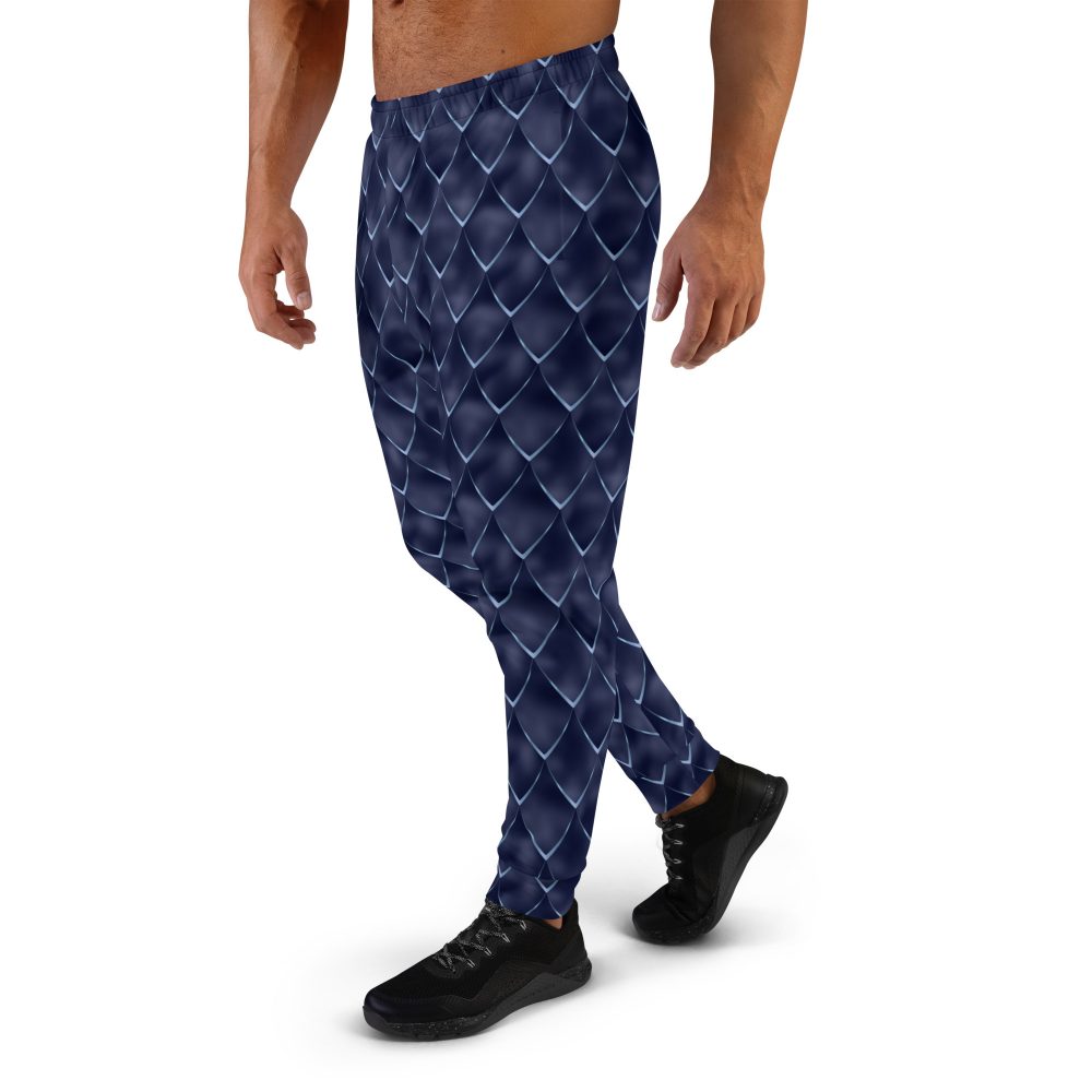 Dragon Cosplay Costume Navy Blue Scales Men's Joggers - Image 3