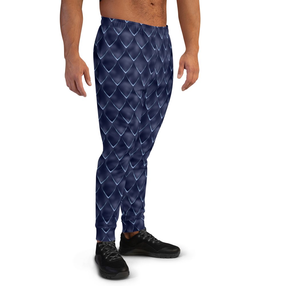 Dragon Cosplay Costume Navy Blue Scales Men's Joggers - Image 2