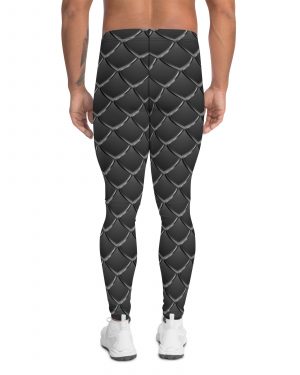 Dragon Cosplay Costume Black Scales Men’s Leggings