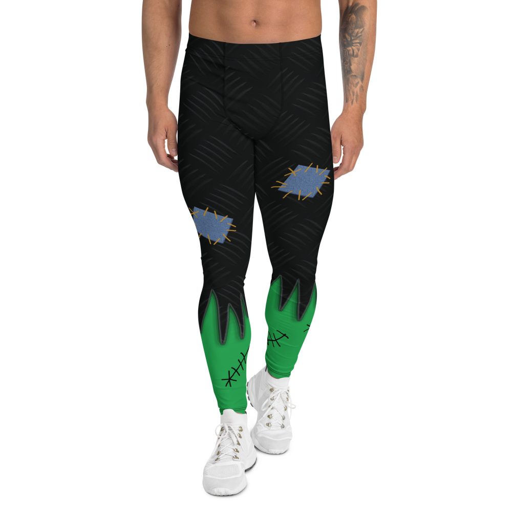 Frankenstein costume, monster costume, activewear, running, rundisney, rundisney costume, dance costume, men's costume, uv protection, men's leggings, leggings, meggings, polyester, spandex, gusset