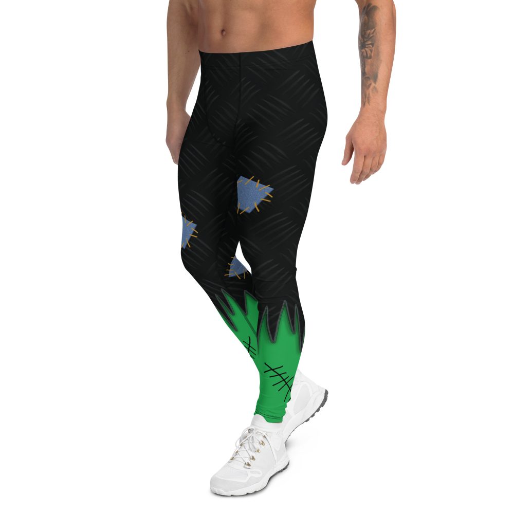 Frankenstein costume, monster costume, activewear, running, rundisney, rundisney costume, dance costume, men's costume, uv protection, men's leggings, leggings, meggings, polyester, spandex, gusset