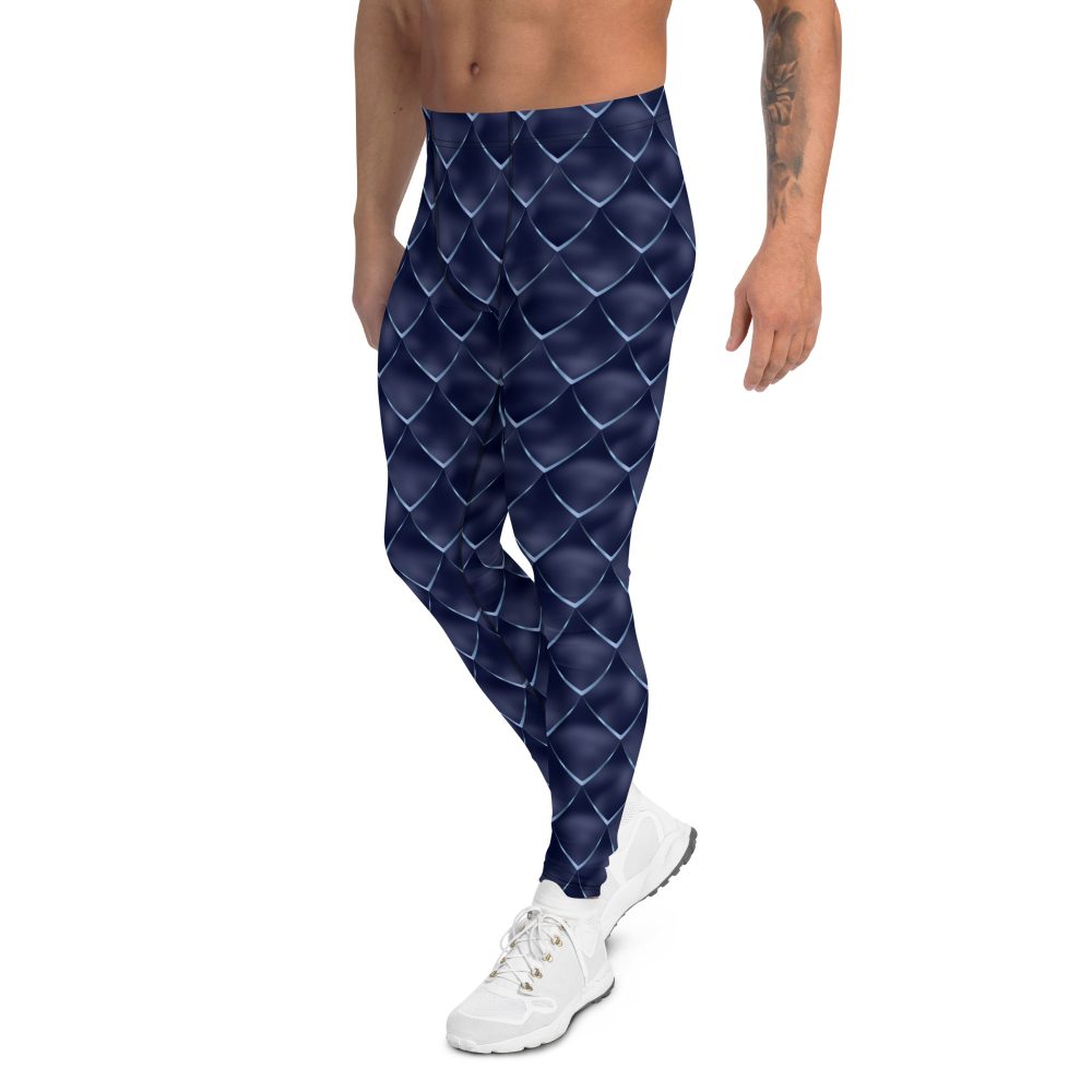 dragon costume, navy blue reptile costume, Scales, activewear, running, rundisney, rundisney costume, dance costume, men's costume, uv protection, men's leggings, leggings, meggings, polyester, spandex, gusset