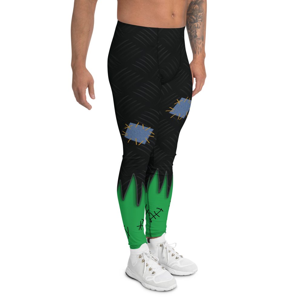 Frankenstein costume, monster costume, activewear, running, rundisney, rundisney costume, dance costume, men's costume, uv protection, men's leggings, leggings, meggings, polyester, spandex, gusset