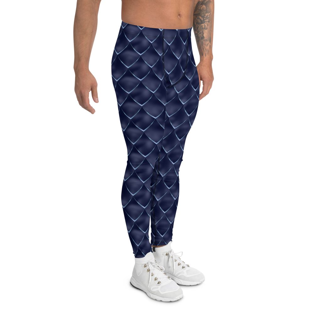 dragon costume, navy blue reptile costume, Scales, activewear, running, rundisney, rundisney costume, dance costume, men's costume, uv protection, men's leggings, leggings, meggings, polyester, spandex, gusset