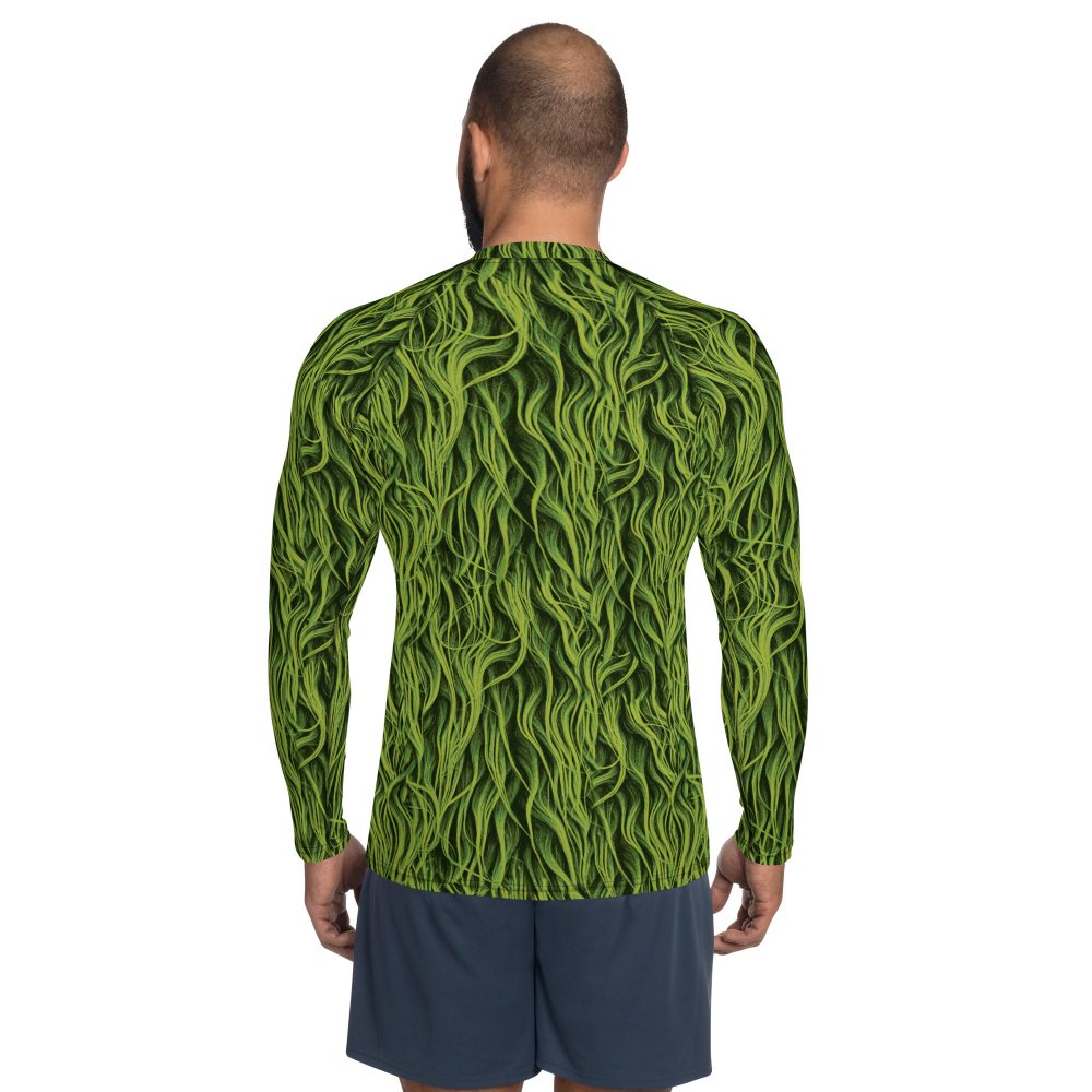 Green Fur Cosplay Costume Men's Rash Guard - Image 2