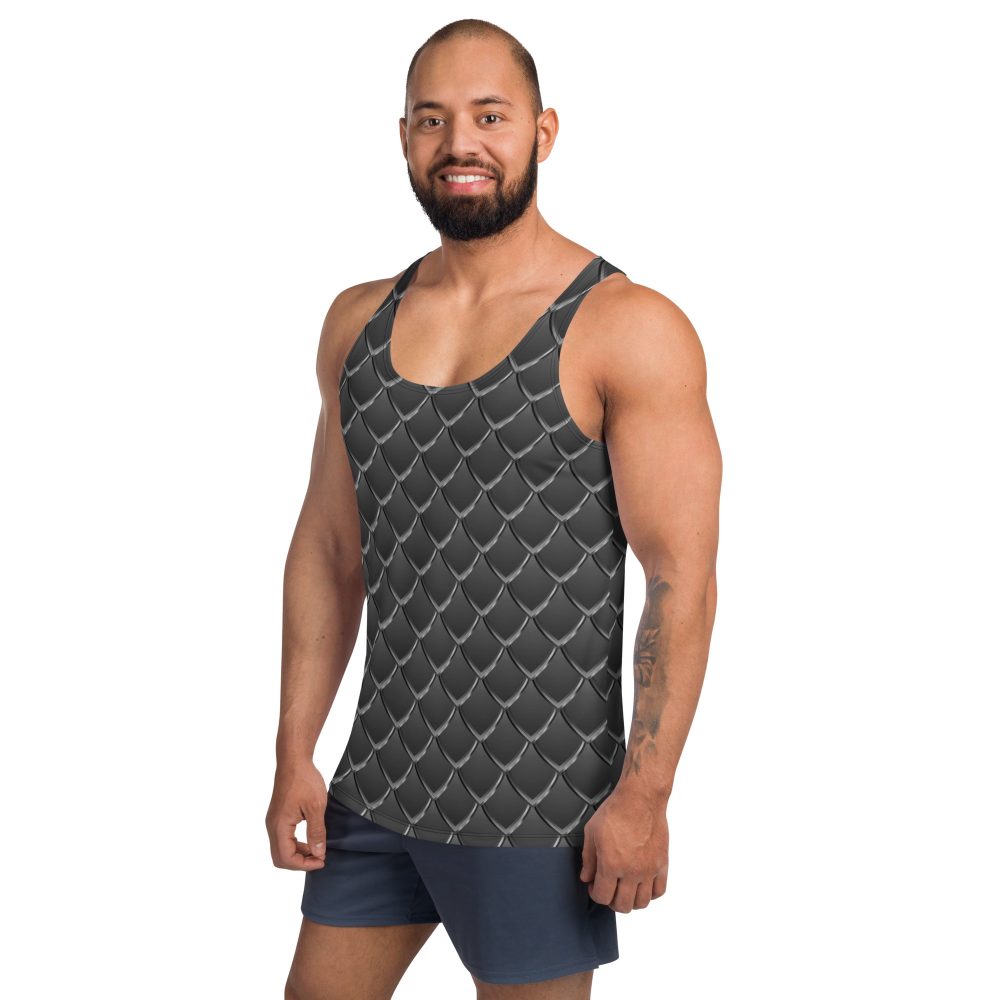 Dragon Cosplay Costume Black Scales Unisex Tank Top - Image 2