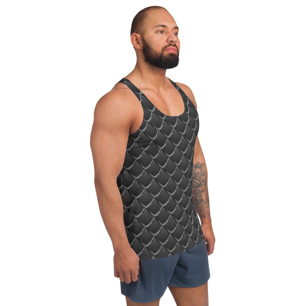 Dragon Cosplay Costume Black Scales Unisex Tank Top - Image 3