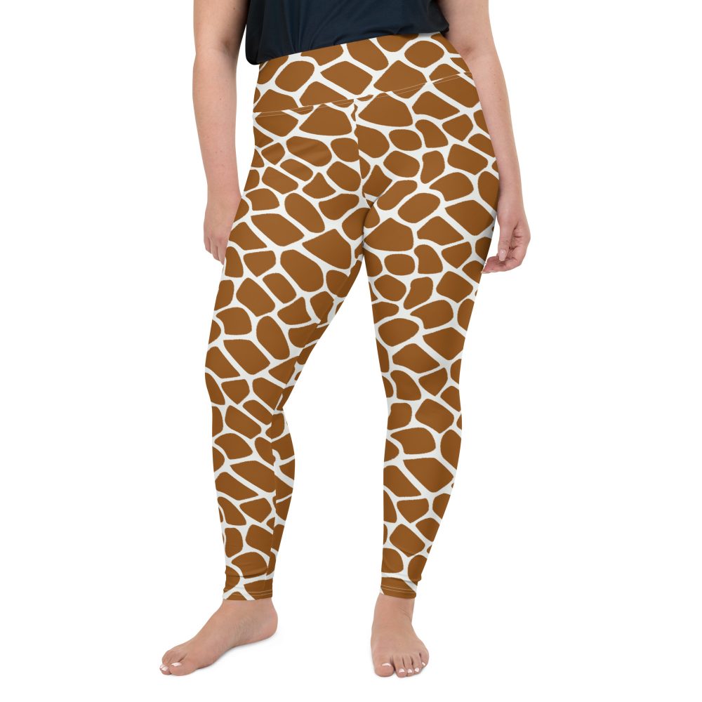 Giraffe Costume Animal Print Safari Halloween Cosplay Plus Size Leggings - Image 2