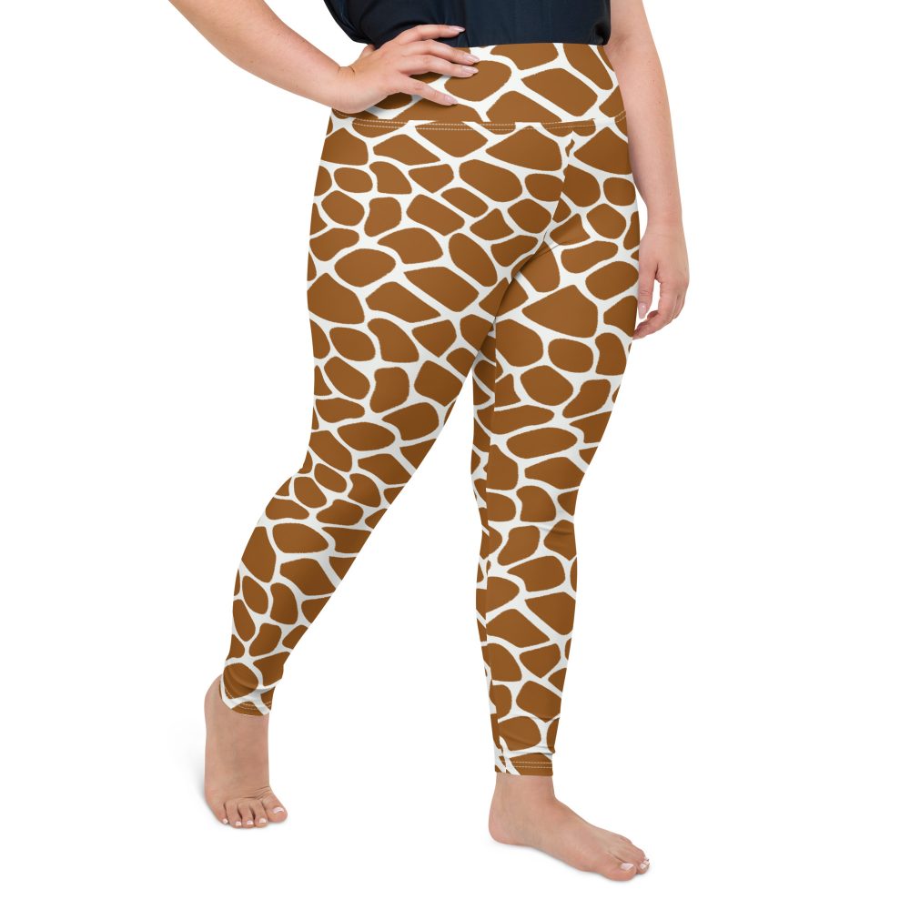 Giraffe Costume Animal Print Safari Halloween Cosplay Plus Size Leggings - Image 4