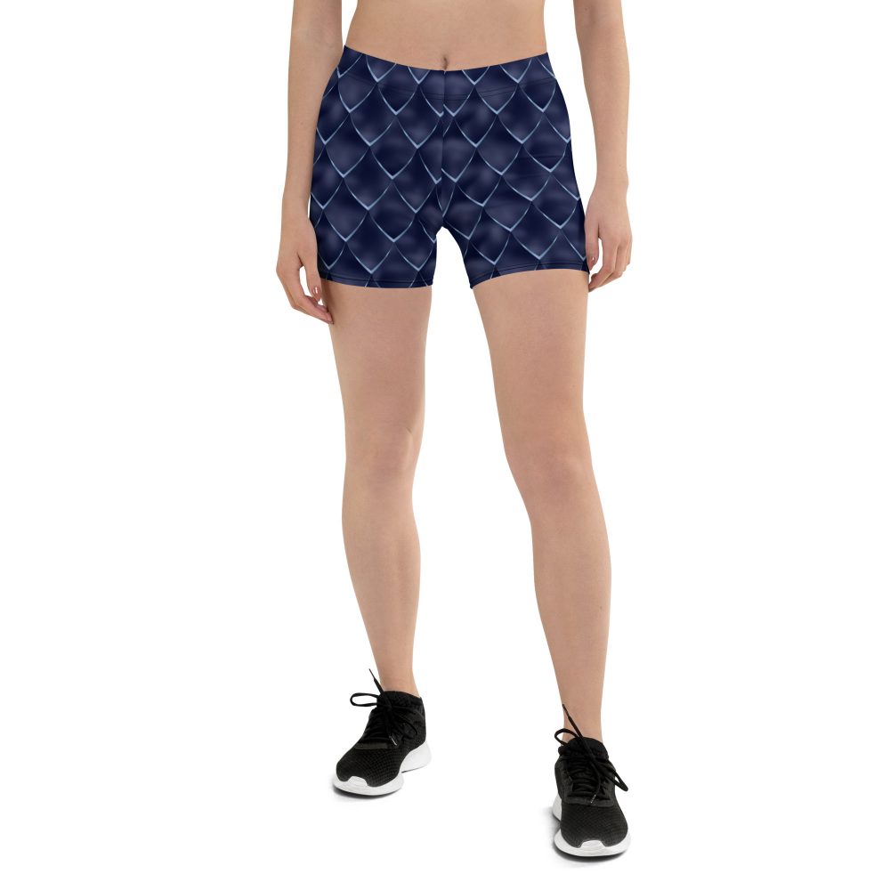 Dragon Cosplay Costume Navy Blue Scales Shorts