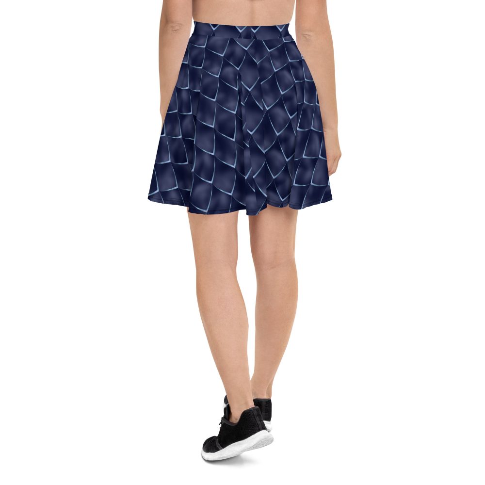 Dragon Cosplay Costume Navy Blue Scales Skater Skirt - Image 2