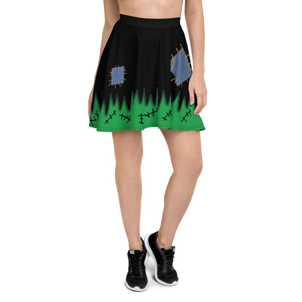 Frankenstein Halloween Cosplay Costume Skater Skirt