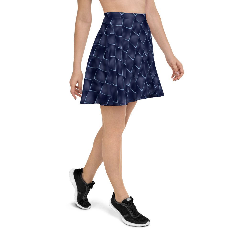 Dragon Cosplay Costume Navy Blue Scales Skater Skirt - Image 4