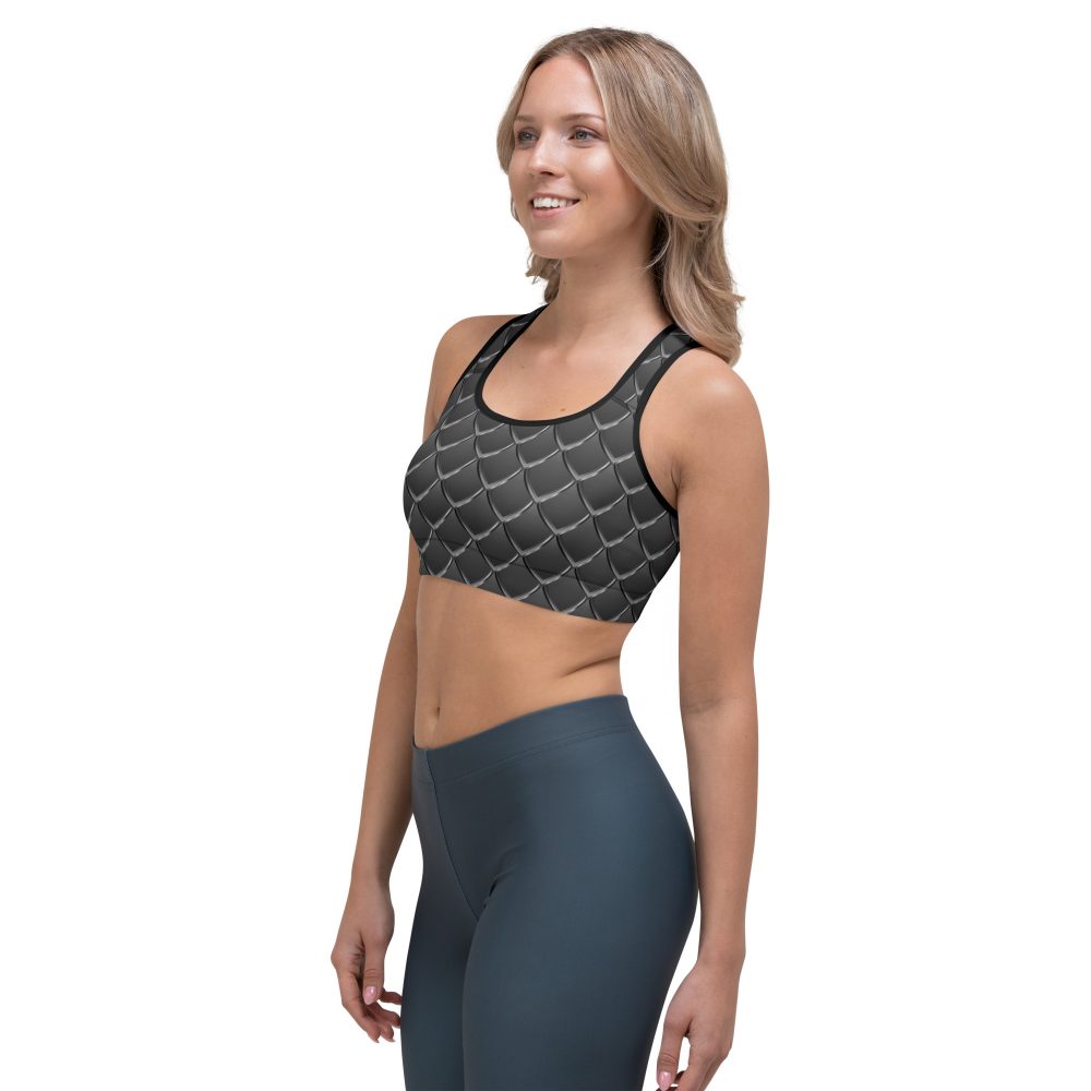 Dragon Cosplay Costume Black Scales Sports bra - Image 2