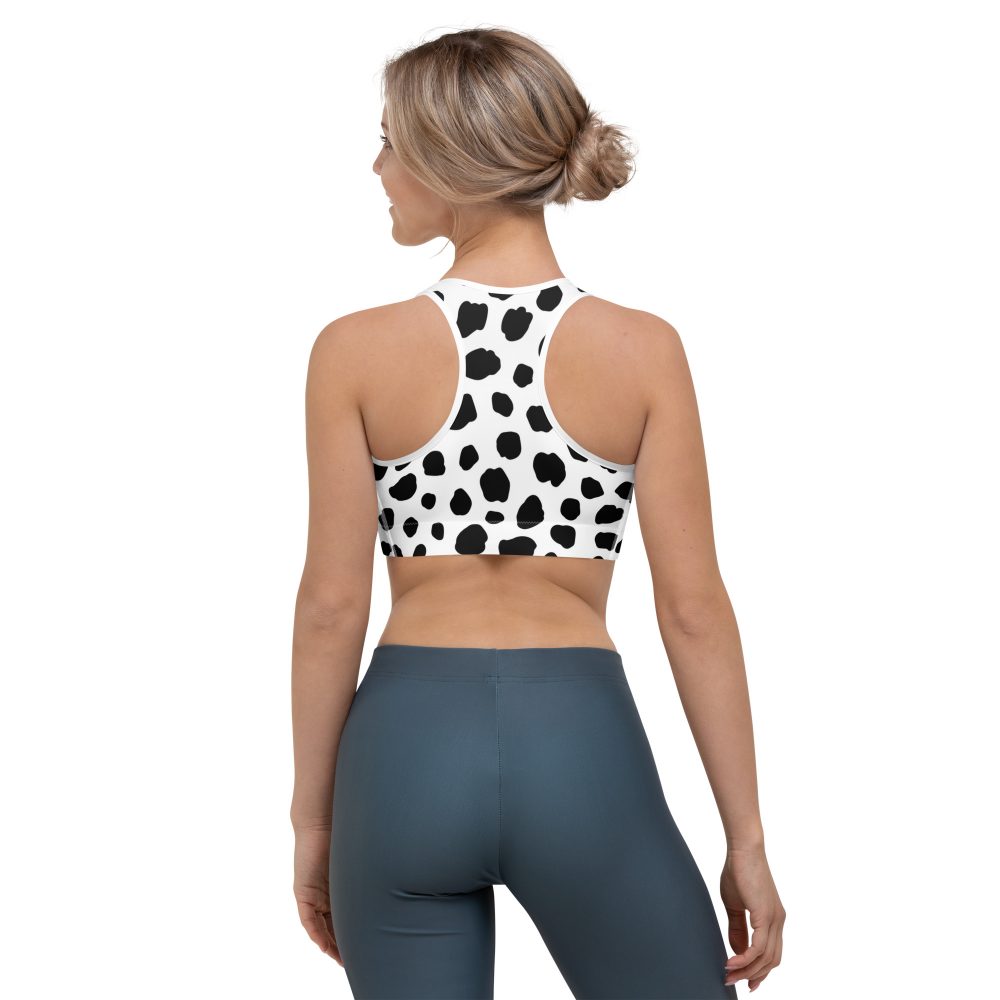 Dalmatian Puppy Dog Cosplay Halloween Costume Sports bra - Image 4