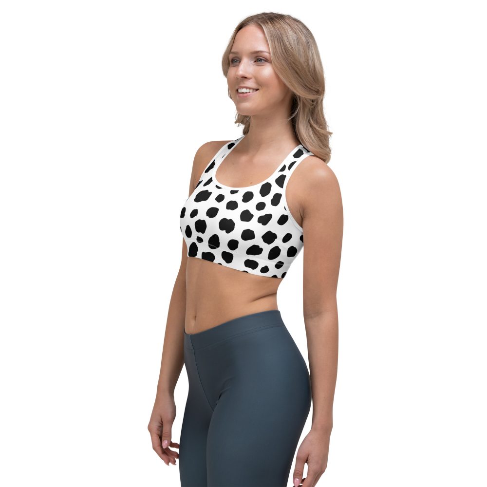 Dalmatian Puppy Dog Cosplay Halloween Costume Sports bra - Image 2