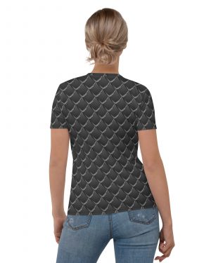 Dragon Cosplay Costume Black Scales Women’s T-shirt